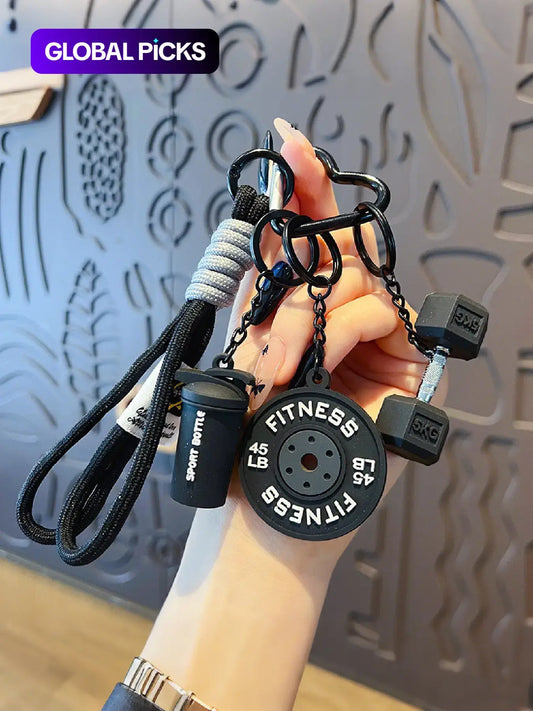 1 Piece Creative Versatile Barbell Decorative Hanging Keychain Lanyard for Bags and Keys, Key Accessories, Stylish Accessory for Everyday Use, Perfect Gift Idea