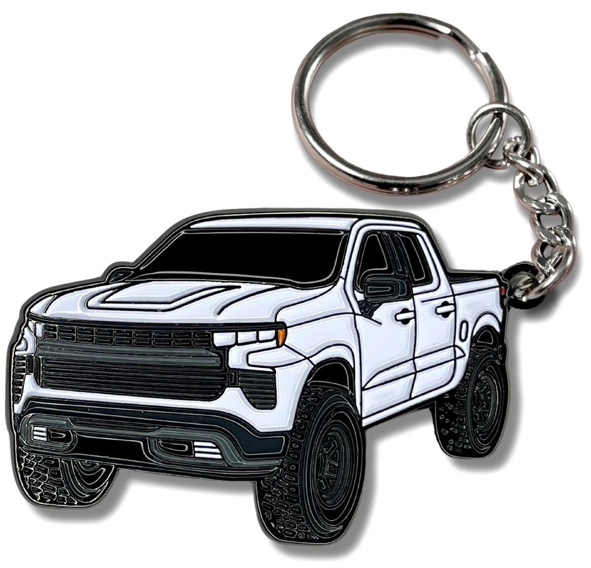 Chevy Keychain Compatible with Chevy Silverado 1500 Accessories - Toy Truck Gifts Men Key Fob Cover Chevrolet Truck 4x4 Key Chain Gifts under 20