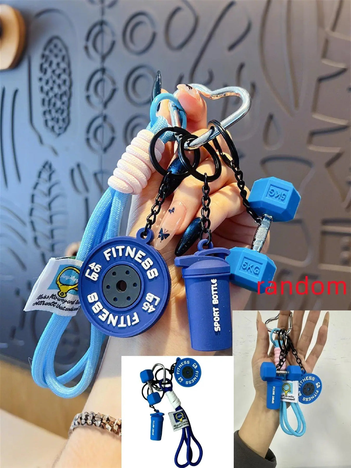 1 Piece Creative Versatile Barbell Decorative Hanging Keychain Lanyard for Bags and Keys, Key Accessories, Stylish Accessory for Everyday Use, Perfect Gift Idea