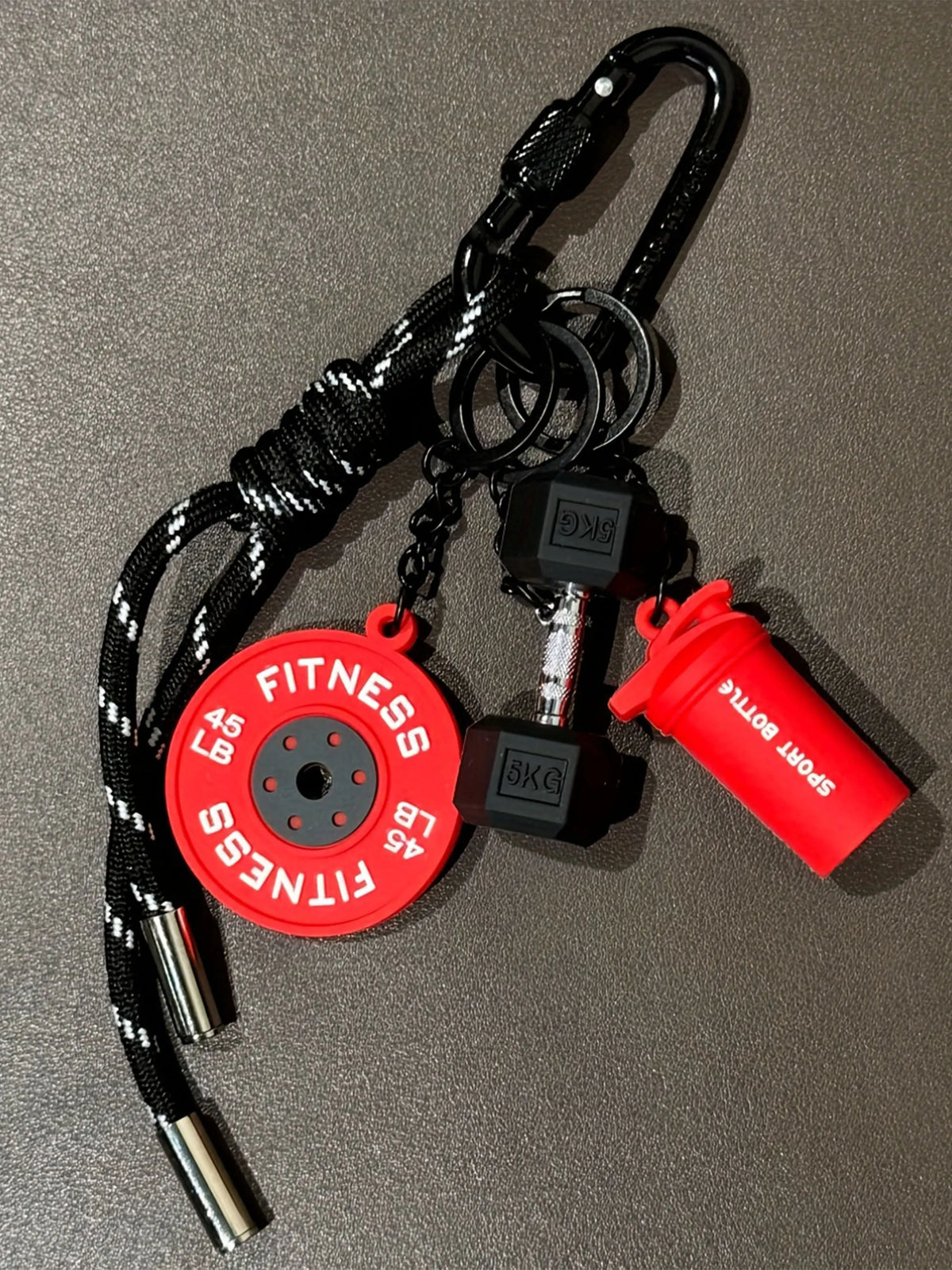 Detachable Dumbbell & Barbell Keychain Set, Wristlet Strap Key, Gym Keychain, Perfect Gift for Fitness Enthusiasts, DIY Bag Accessories, 5 Styles Available, Charms, Keychain Accessory