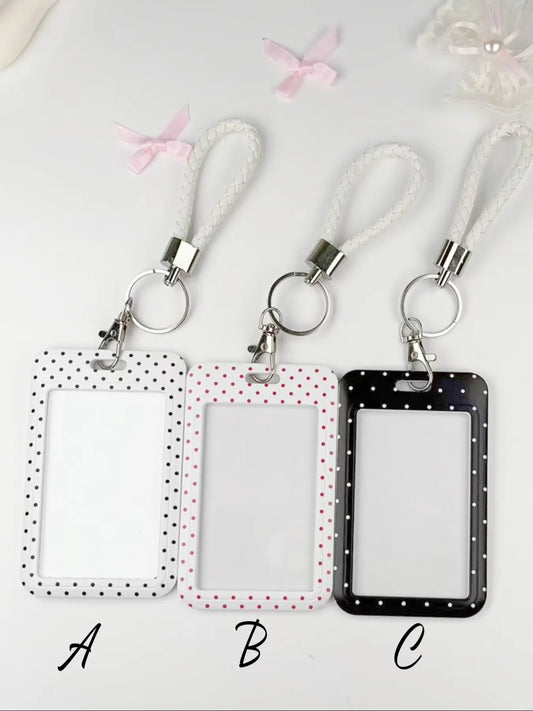 Polka Dot Bag Charm Keychain, Perfect Gift for Bags and Backpacks, Casual Style for All Seasons, Compatible with Airline Luggage Tags, Casual Fashion Keychain