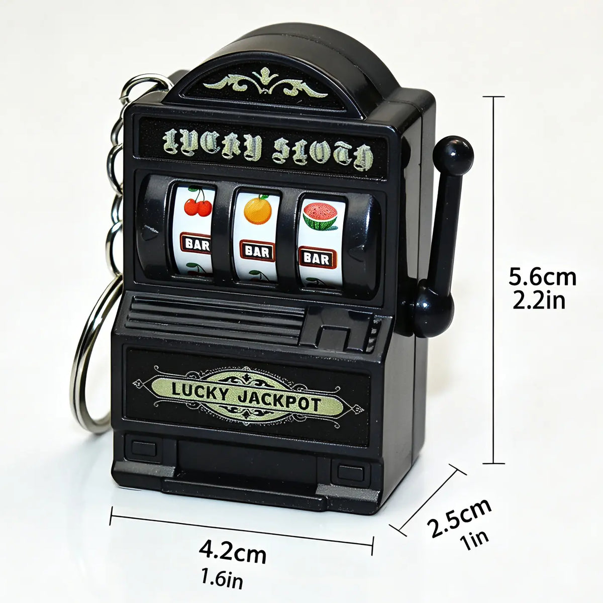 Mini Retro Fruit Slot Machine Keychain, Electroplated Stress Relief Toy, Vintage Arcade Style Creative Plastic Phone Charm, Unique Design, Fidget Keyring, Cool Keychains