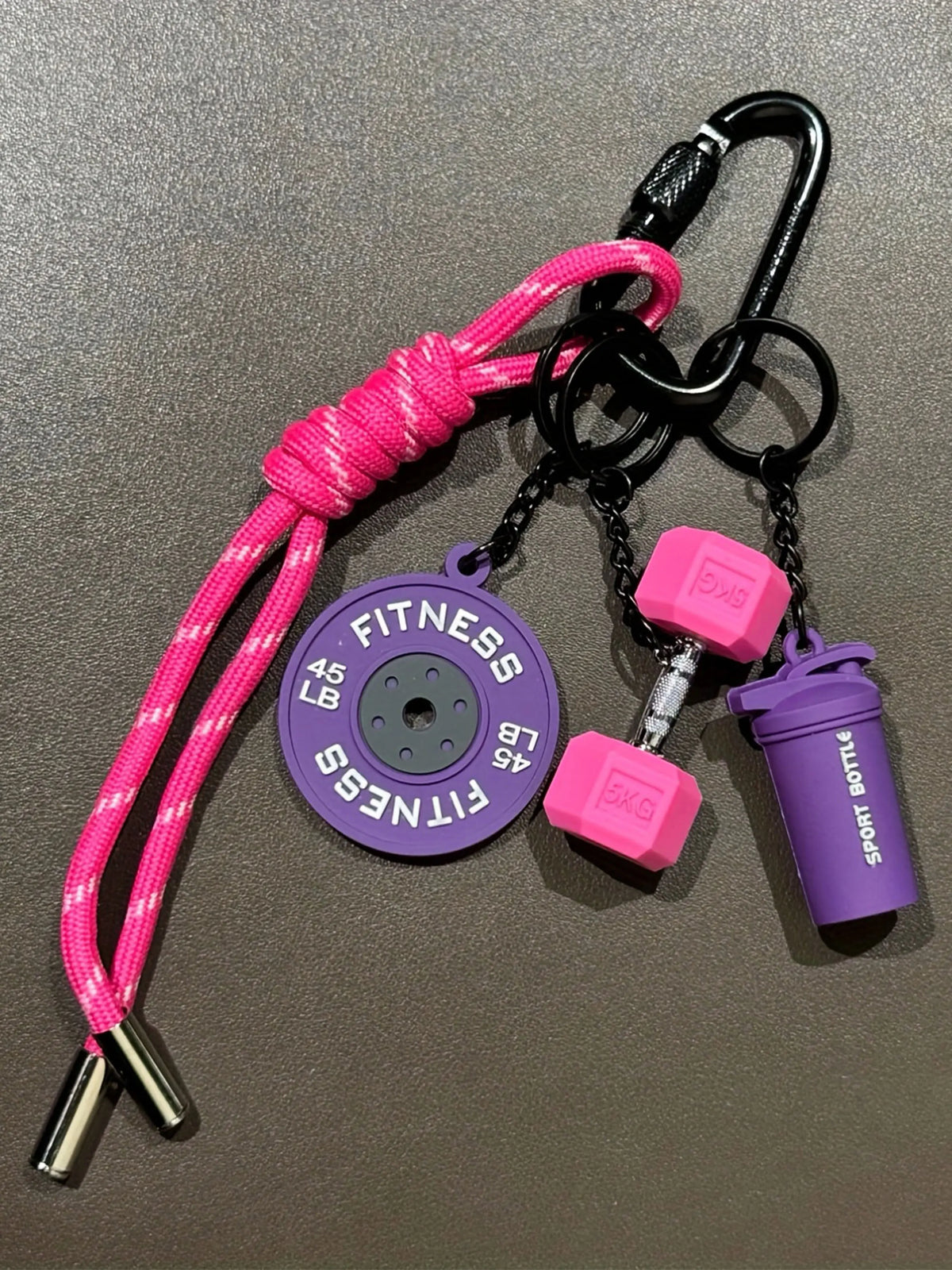 Detachable Dumbbell & Barbell Keychain Set, Wristlet Strap Key, Gym Keychain, Perfect Gift for Fitness Enthusiasts, DIY Bag Accessories, 5 Styles Available, Charms, Keychain Accessory