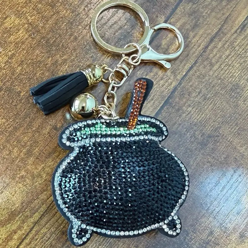 LGS Charms - Halloween and Autumn - Rhinestone Keychain for Zippy Bag Fashion Accessory with Tassel