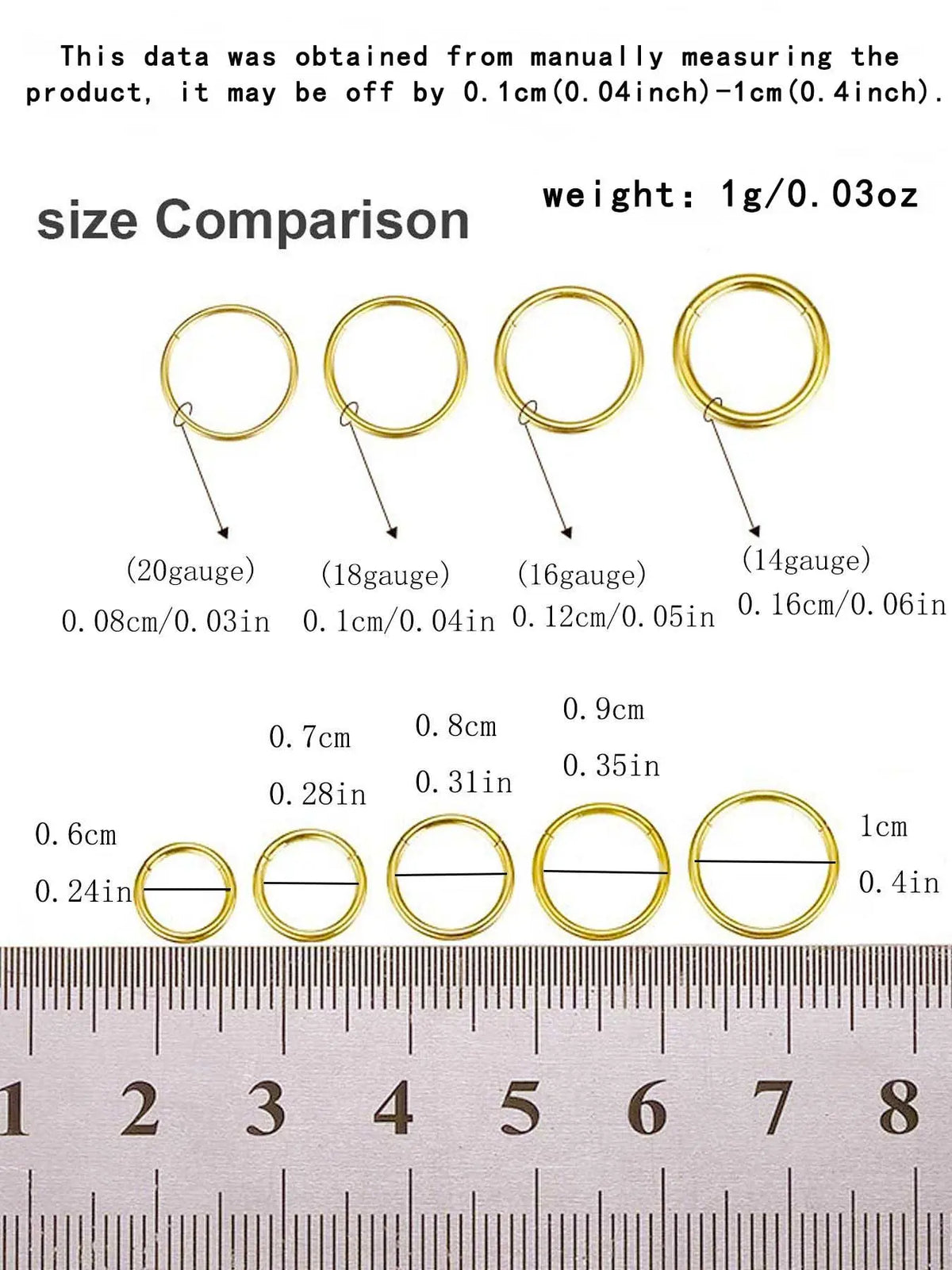 Stainless Steel Hinged Nose Rings Hoops, Casual Simple Nose Ring for Women & Men, Fashion Jewelry for Party, Daily Clothing Decor, Trendy All-match & Exquisite Jewelry for Birthday Gift, Hinged Piercing Hoop, Body Jewelry Accessory