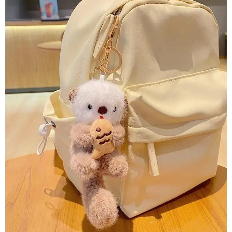 2pcs/3pcs Kawaii Otter Plush Toy Keychain - Aesthetic Animal Pendant Charm, Key Chain Decorations, Soft Stuffed Doll Accessory, Whimsical Quirky Gifts, Gifts for Girlfriend, Kawaii Fashion Accessories