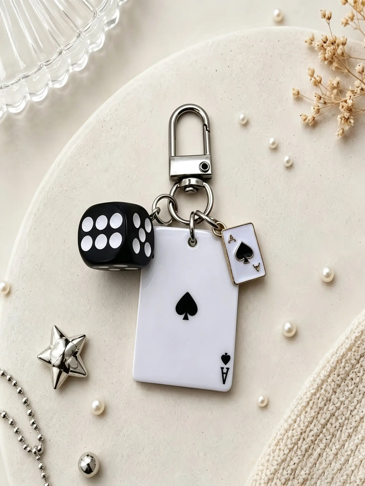 Poker, Dice, And Star Bag Charm 3 Personalized Themes To Choose From Y2k Subculture "It Girl" Accessories Purse Charms Niche & Trendy Fade-Resistant For Bags, Keys, And Earphone Cases Friend Charms & Couple Charms