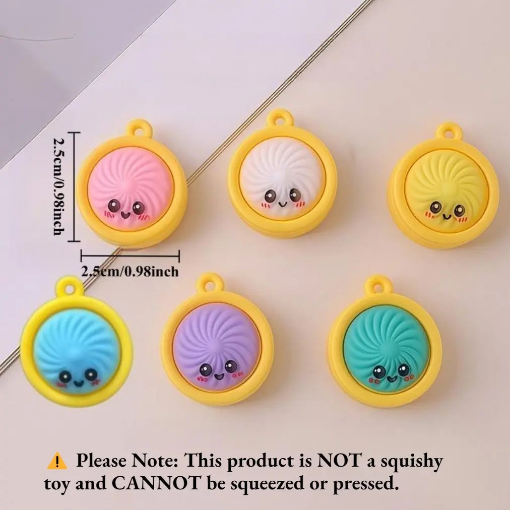 18PCS Cute Dumpling Keychains Set, Mini Steamer Keyring Bag Charm Pendant Keychain for Bags for Students Classmates, Classroom Prize Reward, Small Gift Idea for Kids, Keychain Kawaii (0.98in)