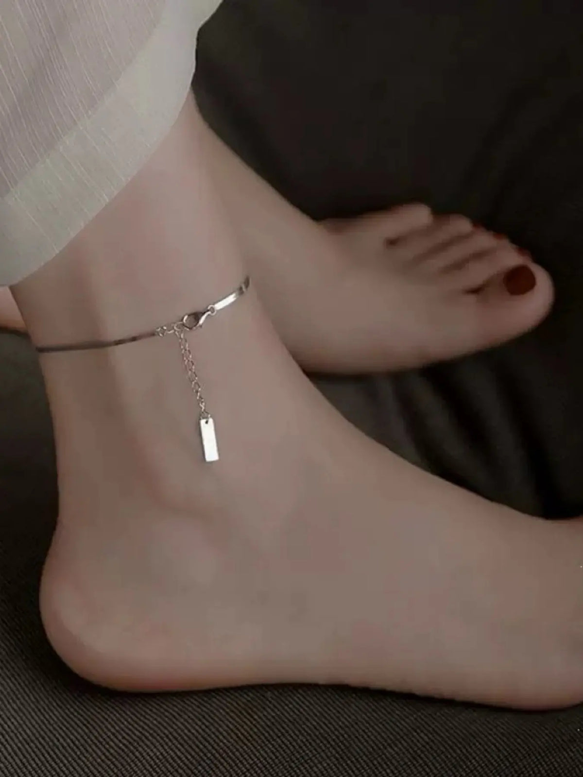 Simple Ankle Bracelet, Adjustable Design, Stainless Steel Chain, Boho Style, Perfect for Summer Parties, Enhances Dress Look