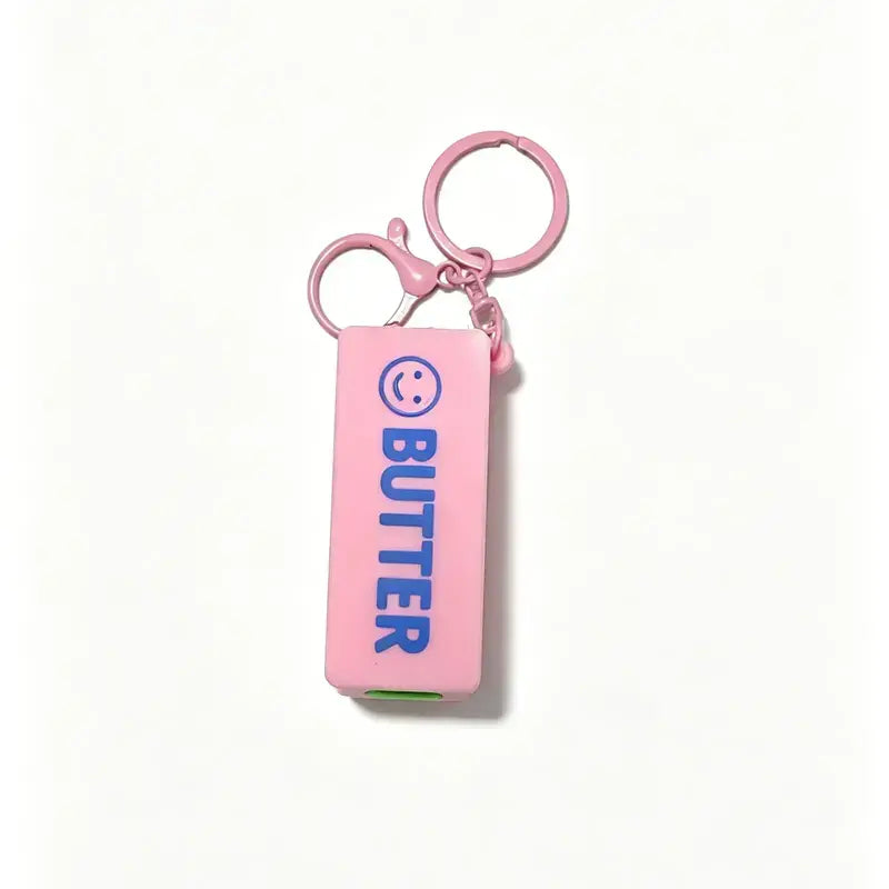 Creative Stress-Relief Screaming Butter Stick Keychain, Prank Novelty Key Pendant for Bags & Car Keys, Great Gift for Classmates, Friends and Family