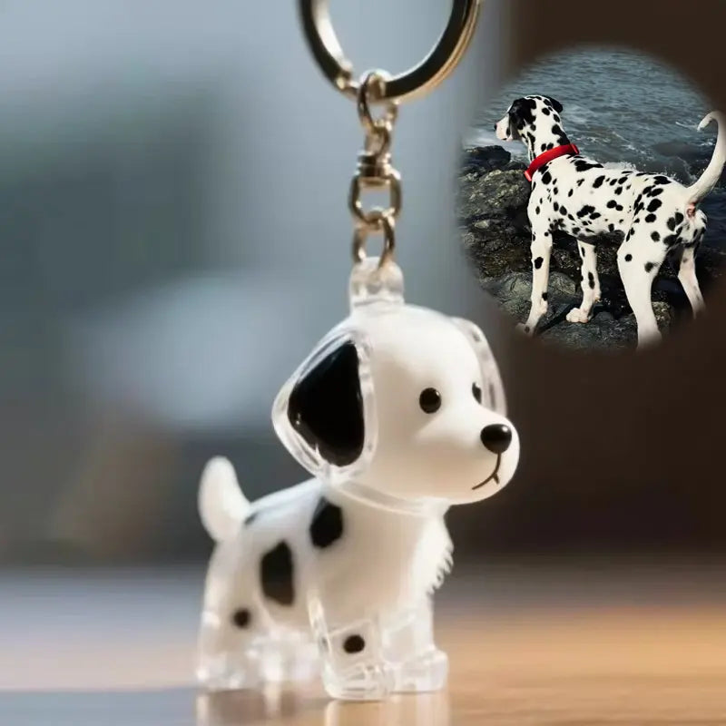 Personalized Acrylic Dog Fur Keychain - 1.7in Mini Sentimental Pet Hair Holder, Simple Fill, Silicone Seal, Compact Water-Resistant Durable ASMR Collectible, Wear Anywhere, Hang on Keys or Bags, Carry Love Everywhere Memorial Gift for Dog Parents