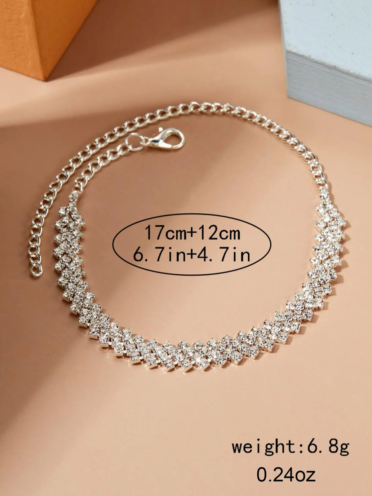Rhinestone Decorated Anklet for Women As Gift, Summer 2024 Fashionable Adjustable Chain Anklet, Fashionable Accessory Foot Jewelry, Trendy Fashionable Accessories