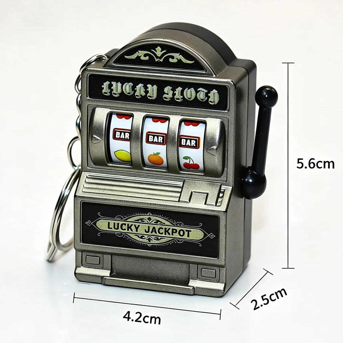 Mini Retro Fruit Slot Machine Keychain, Electroplated Stress Relief Toy, Vintage Arcade Style Creative Plastic Phone Charm, Unique Design, Fidget Keyring, Cool Keychains