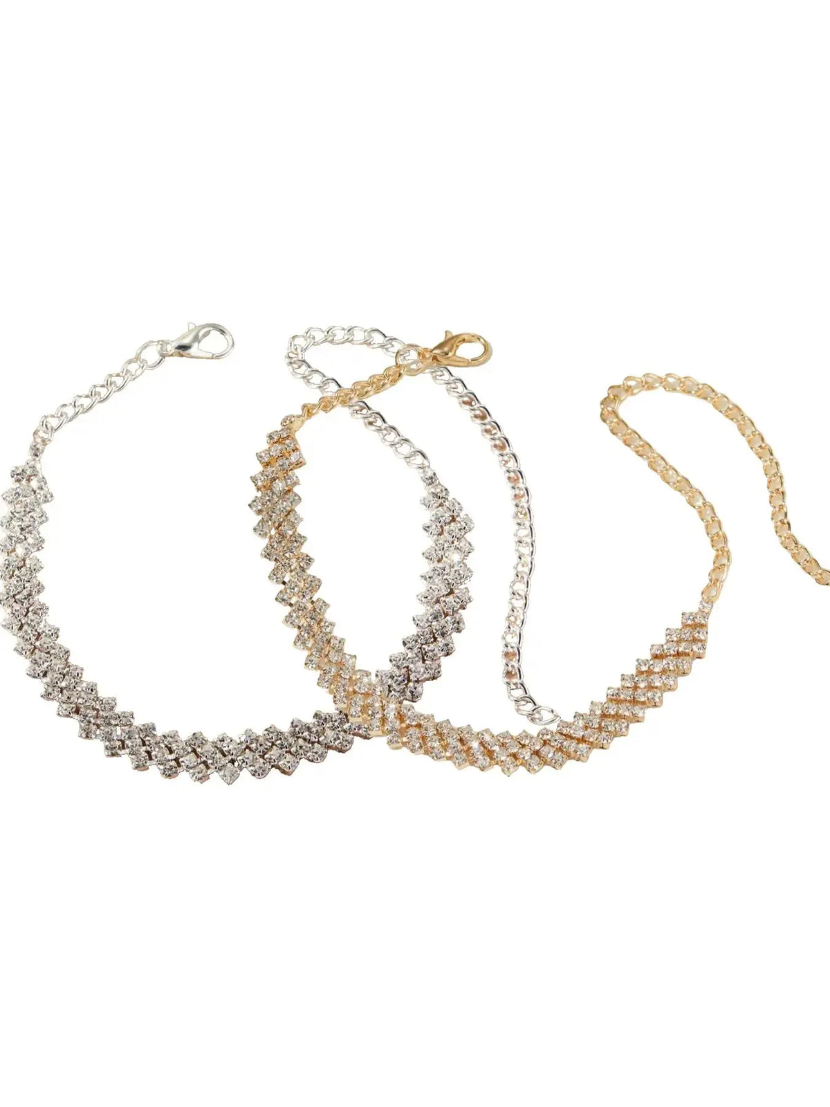 Rhinestone Decorated Anklet for Women As Gift, Summer 2024 Fashionable Adjustable Chain Anklet, Fashionable Accessory Foot Jewelry, Trendy Fashionable Accessories