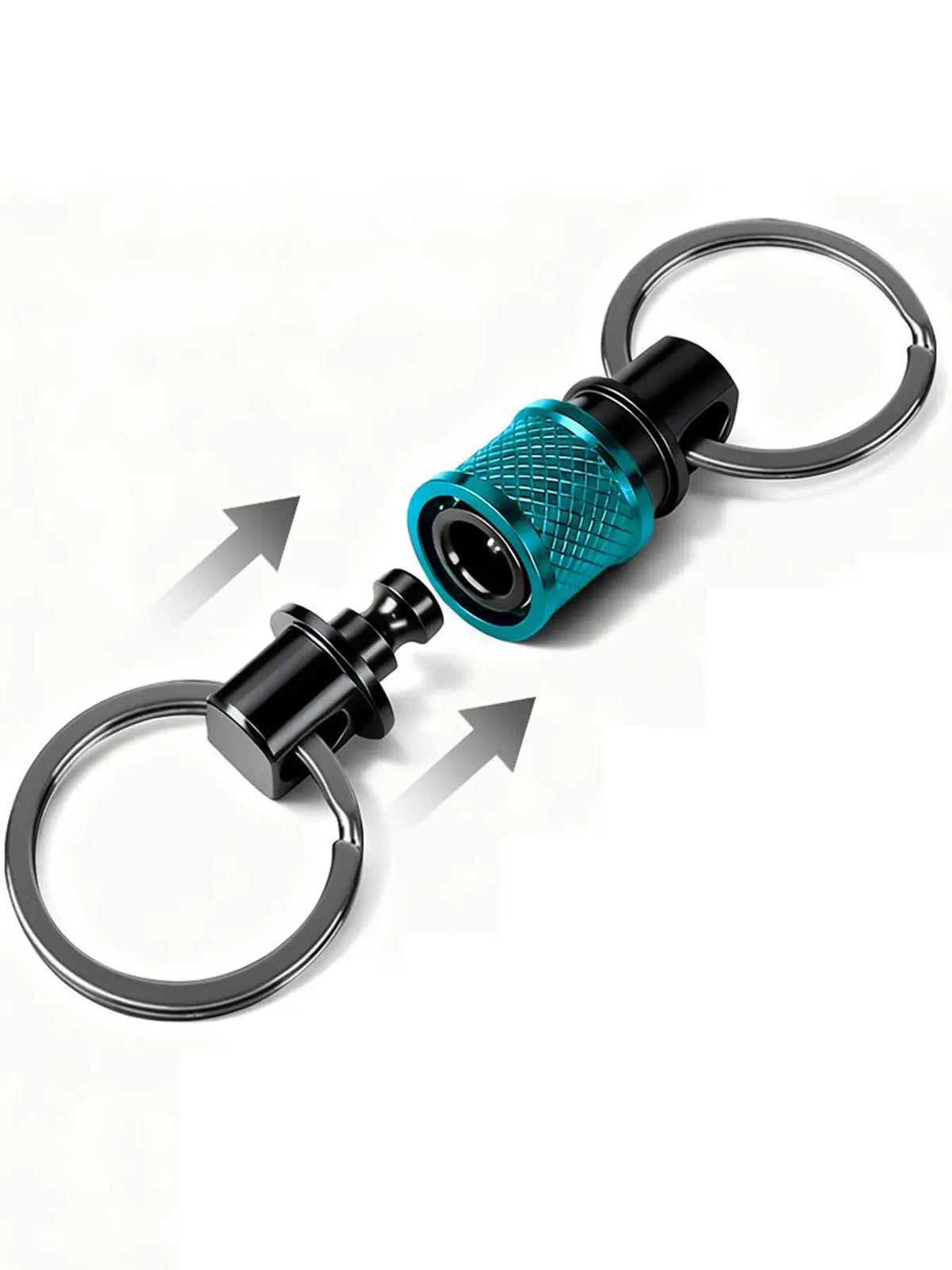 Quick Release Keychain, Detachable Metal Key Ring with Swivel Connector, Lightweight Alloy Keychain Accessory for Men and Women