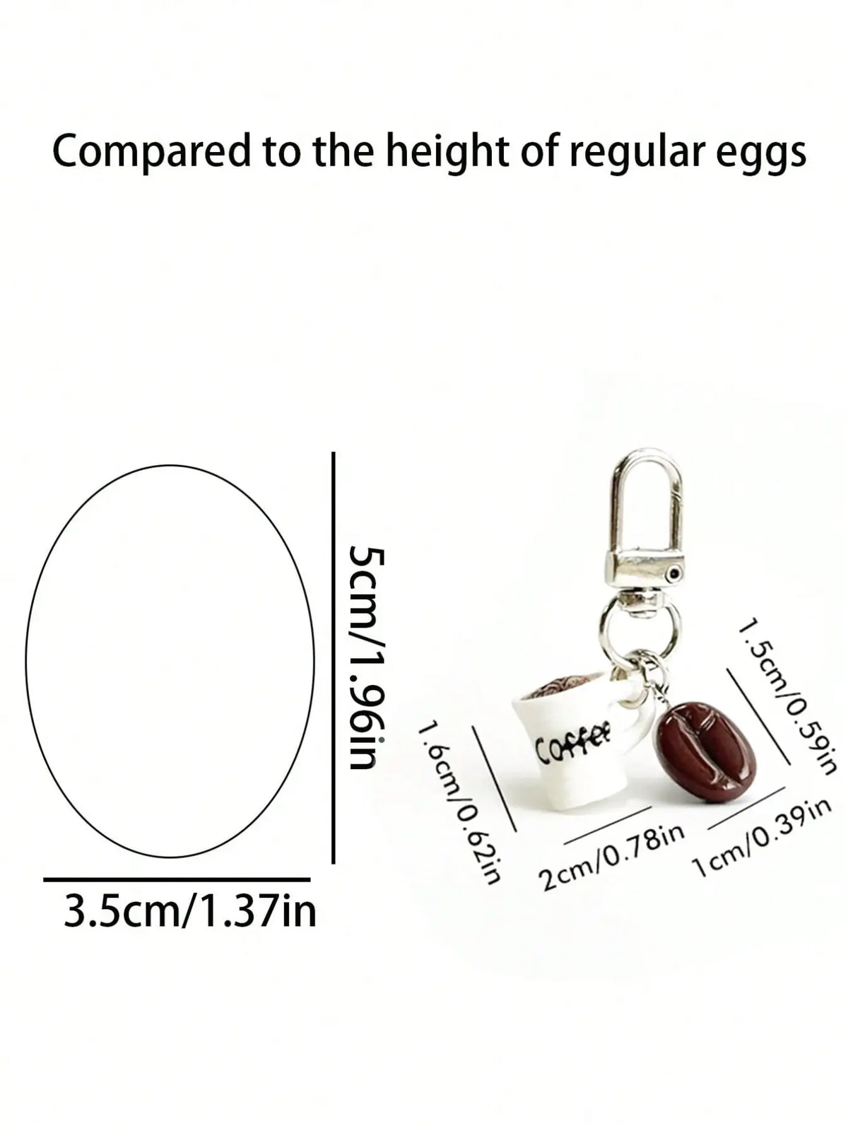 Realistic Coffee Bean Cup Keychain, Trendy Cute Lightweight Resin Mug Keychain, Perfect for Coffee Lovers, Ideal for Backpacks, Purses & Bags, Great Gift