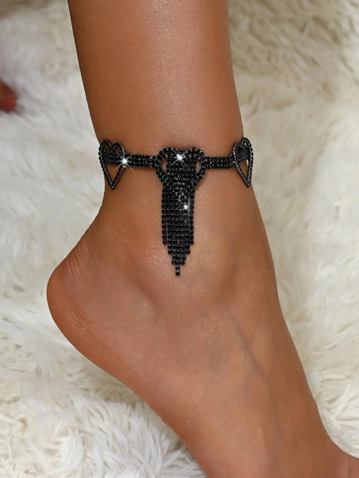 Fashionable Heart Design Anklet for Women & Girls, Fashion Jewelry for Party, Daily Clothing Decor, Trendy All-match & Exquisite Jewelry for Birthday Gift