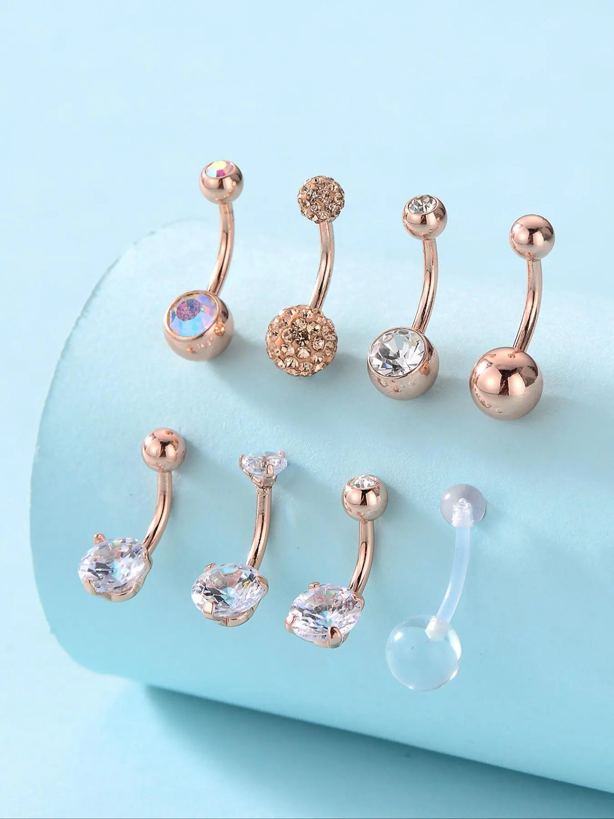 Women's Elegant Minimalist Belly Rings, Trendy Exquisite Belly Piercing Jewelry, Belly Button Jewelry, Chic Body Jewelry for Party Decor for Birthday Gift, Cubic Zirconia, Body Jewellery
