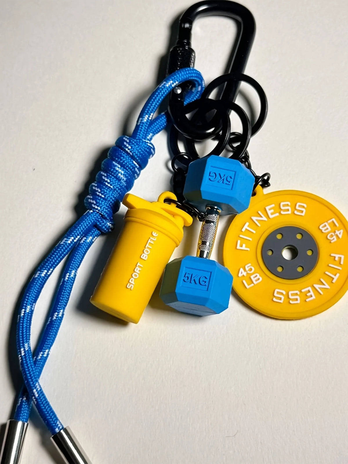 Detachable Dumbbell & Barbell Keychain Set, Wristlet Strap Key, Gym Keychain, Perfect Gift for Fitness Enthusiasts, DIY Bag Accessories, 5 Styles Available, Charms, Keychain Accessory