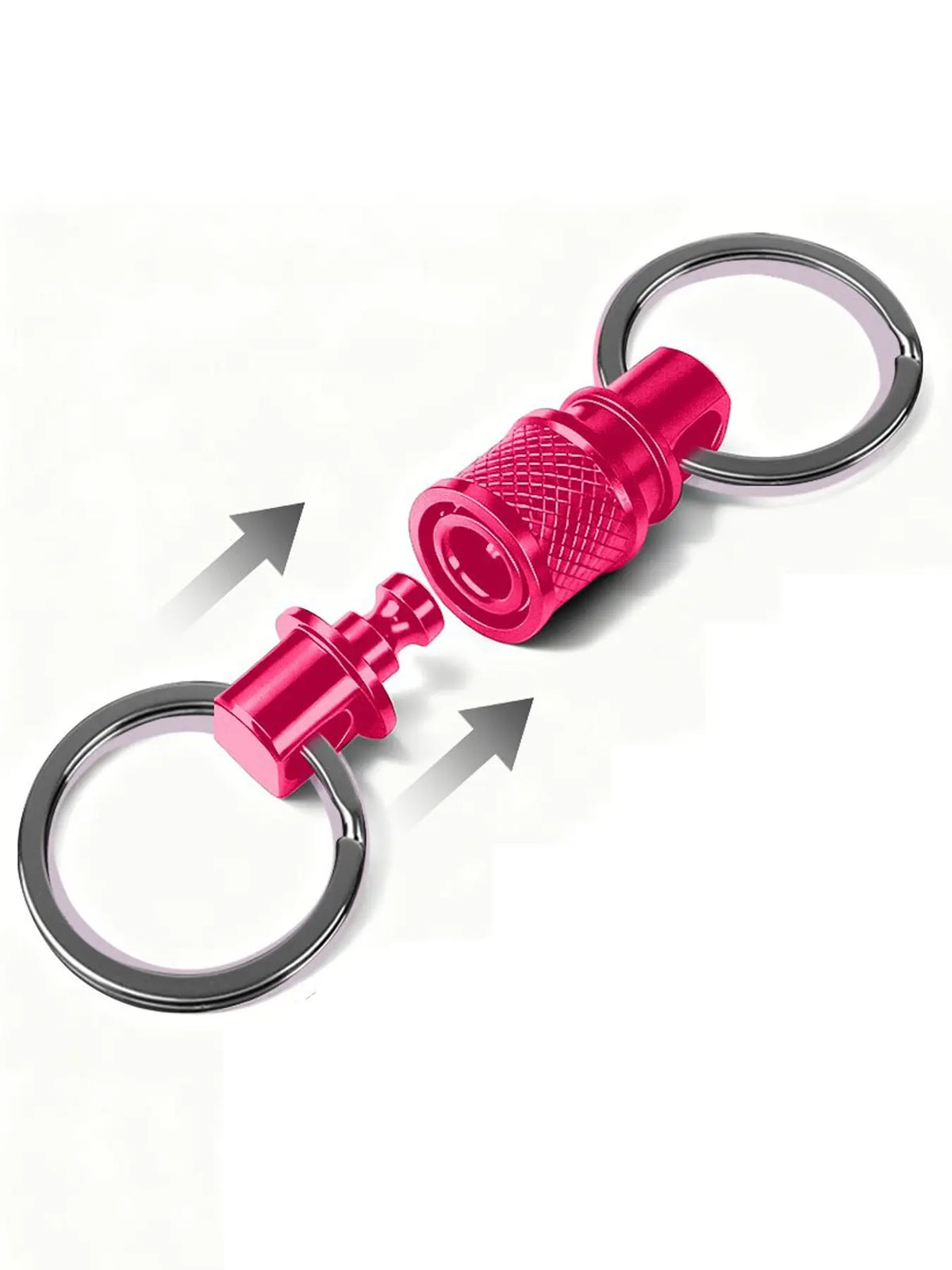 Quick Release Keychain, Detachable Metal Key Ring with Swivel Connector, Lightweight Alloy Keychain Accessory for Men and Women