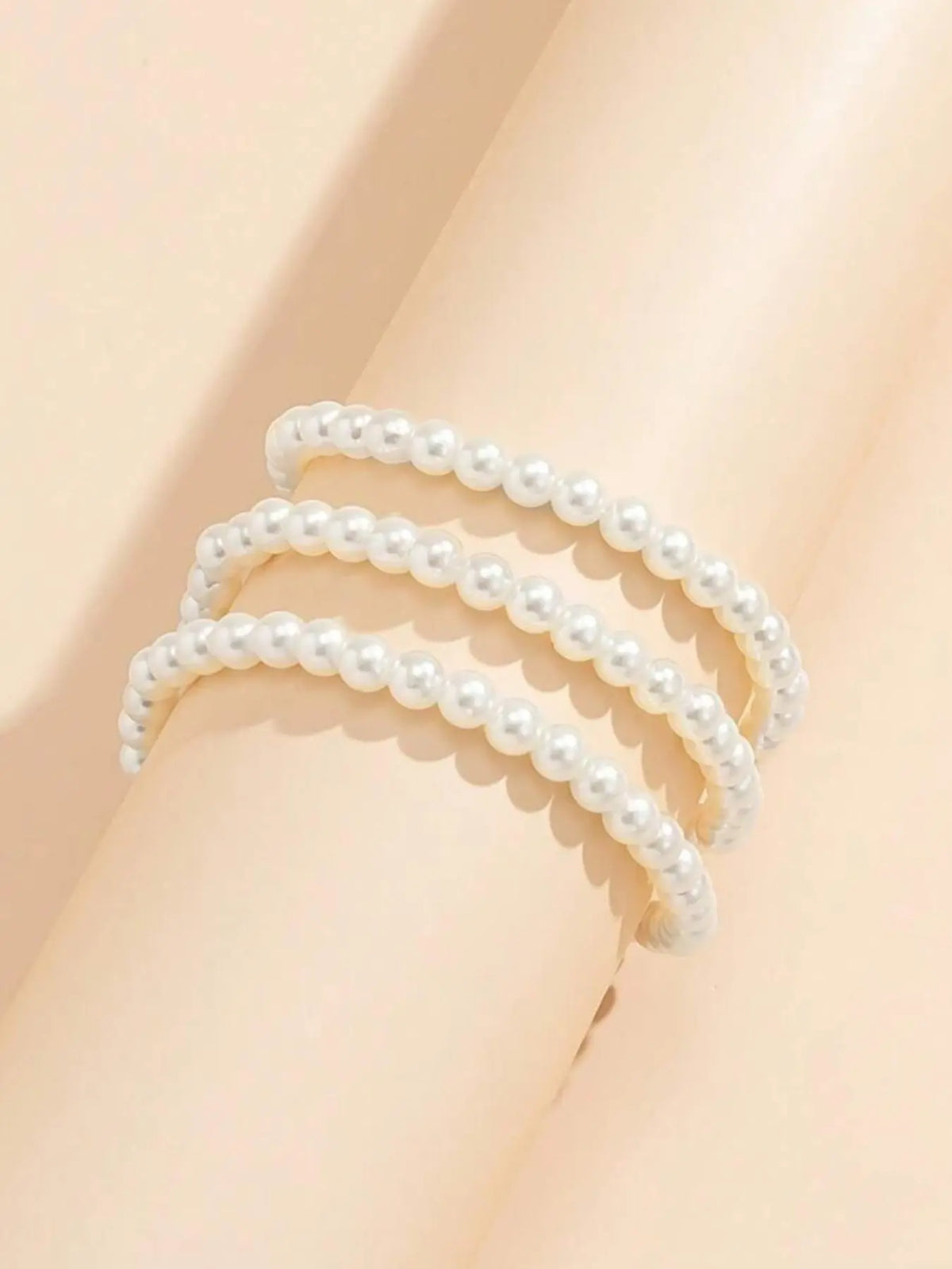 Elegant & Sexy Faux Pearl Beaded Tassel Anklet, Multi-Layered Geometric Foot Jewelry, Perfect for Parties, Stylish Accessory, Dainty Layered Anklet, Trendy Fashionable Accessories