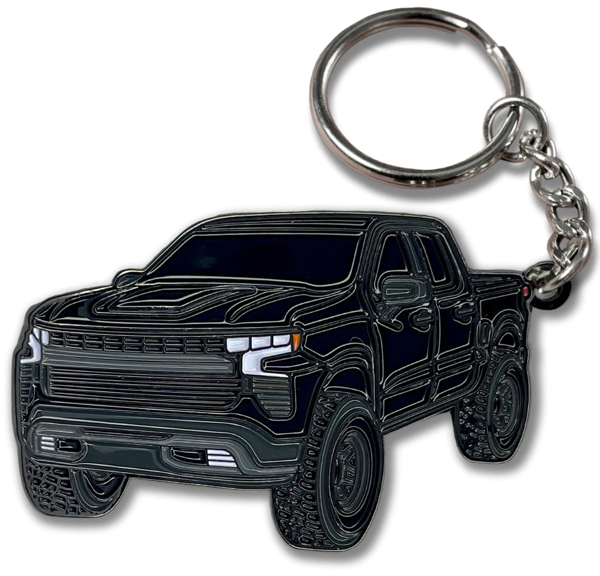 Chevy Keychain Compatible with Chevy Silverado 1500 Accessories - Toy Truck Gifts Men Key Fob Cover Chevrolet Truck 4x4 Key Chain Gifts under 20