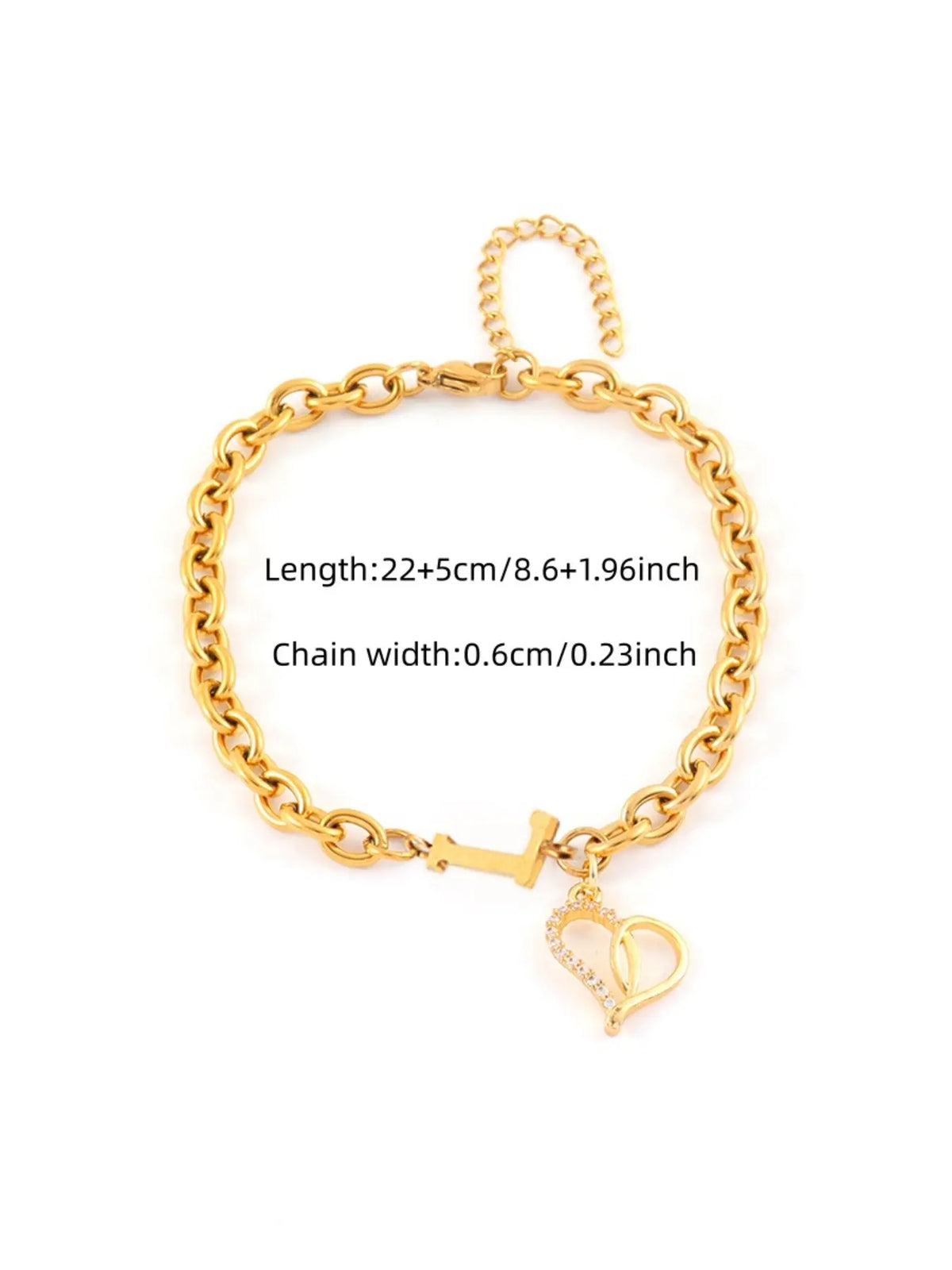 Women's Fashion Hollow Heart Pendant Ankle Chain, Anklet, Stainless Steel, Letter Pattern, All Seasons, Stylish Foot Jewelry