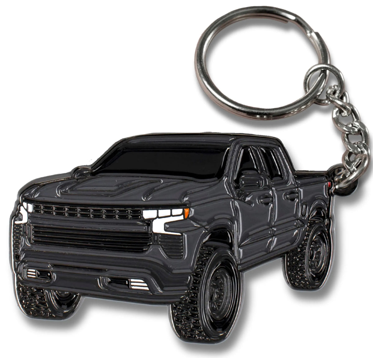 Chevy Keychain Compatible with Chevy Silverado 1500 Accessories - Toy Truck Gifts Men Key Fob Cover Chevrolet Truck 4x4 Key Chain Gifts under 20