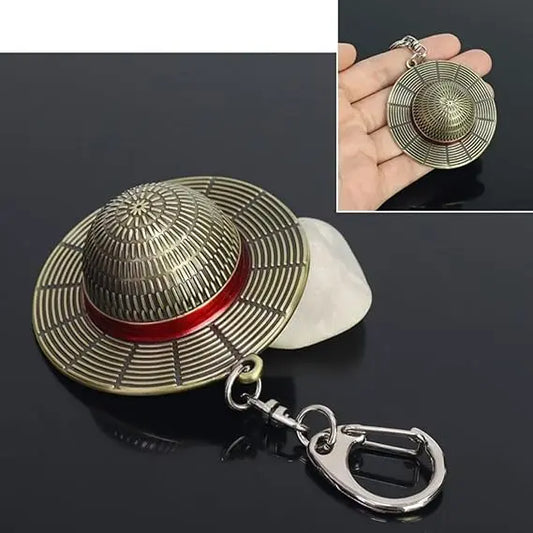 Straw Hat Keychain- Anime Style Lucky Charm Bag Pendant， Cosplay Jewelry Gift For Women Men