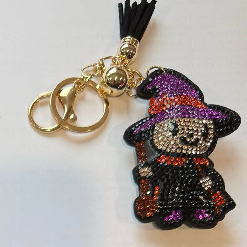 LGS Charms - Halloween and Autumn - Rhinestone Keychain for Zippy Bag Fashion Accessory with Tassel