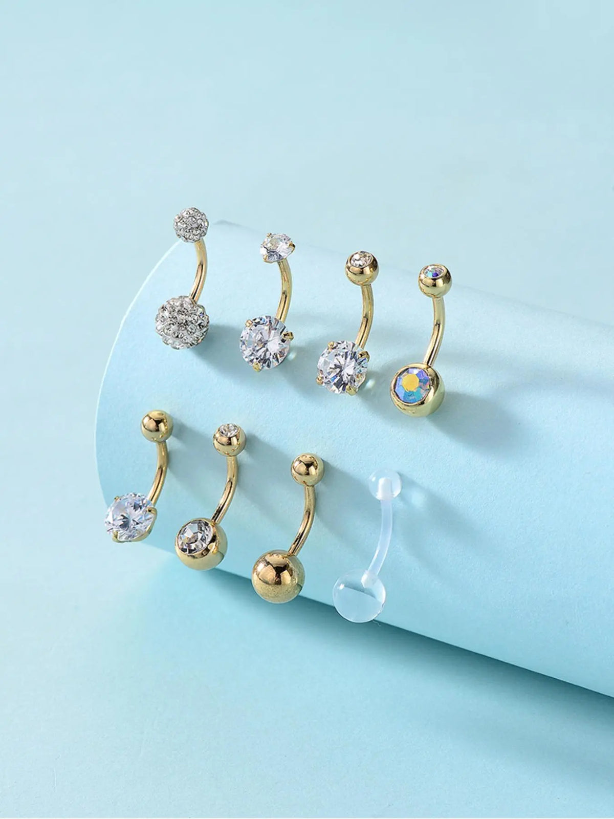 Women's Elegant Minimalist Belly Rings, Trendy Exquisite Belly Piercing Jewelry, Belly Button Jewelry, Chic Body Jewelry for Party Decor for Birthday Gift, Cubic Zirconia, Body Jewellery