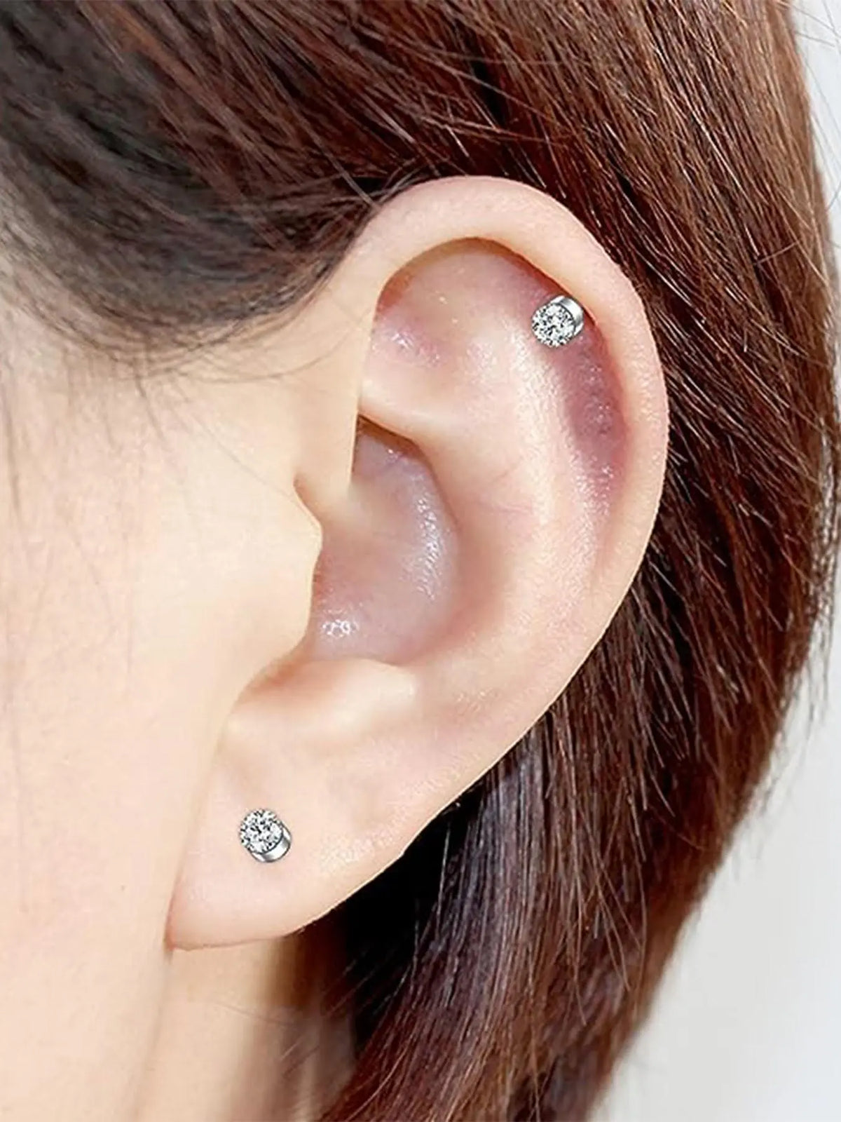 6pcs Unisex Punk Style Rhinestone Nose Rings Set, Nose Rings Hoops, Trendy Simple Nose Rings, Fashionable Body Jewelry for Men & Women for Party Decoration, Nose Piercing Jewelry