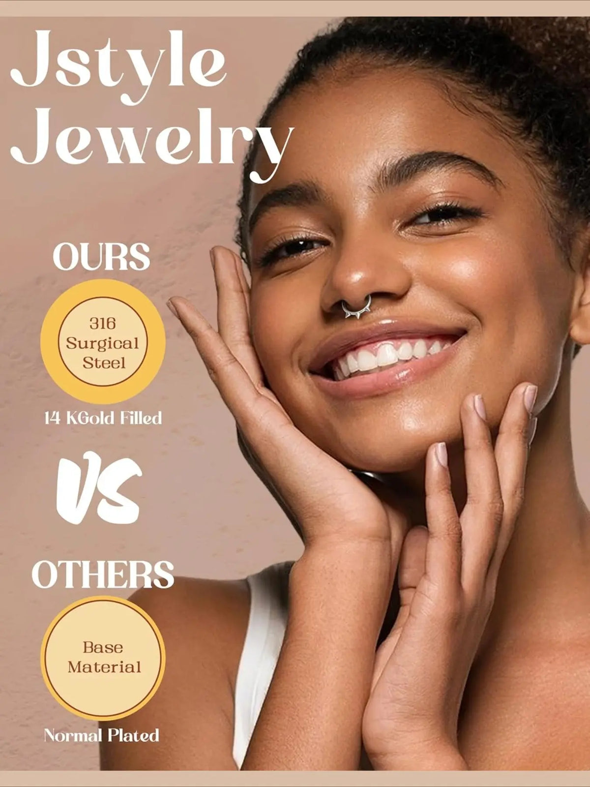 16G 10MM Septum Rings for Women Hypoallergenic Surgical Steel Septum Jewelry Body Jewelry Septum Pierced Ring Heart Butterfly Nose Lip Piercing Hinged Nose Hoop Nose Rings Hoops