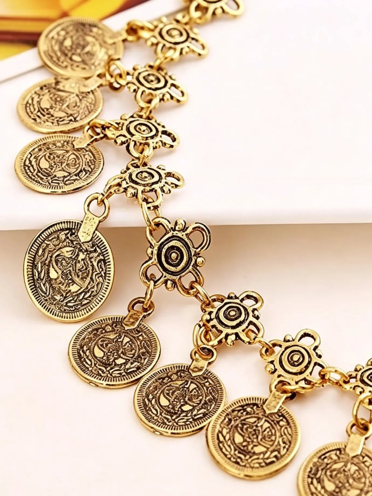 Boho Coin Sandal Anklet Bracelet, Boho Fringe Barefoot Sandal Chain Jewelry, Belly Dance Anklet, Summer Wedding Birthday Beach Party Decor, Solstice Anklet, Wearable Jewelry