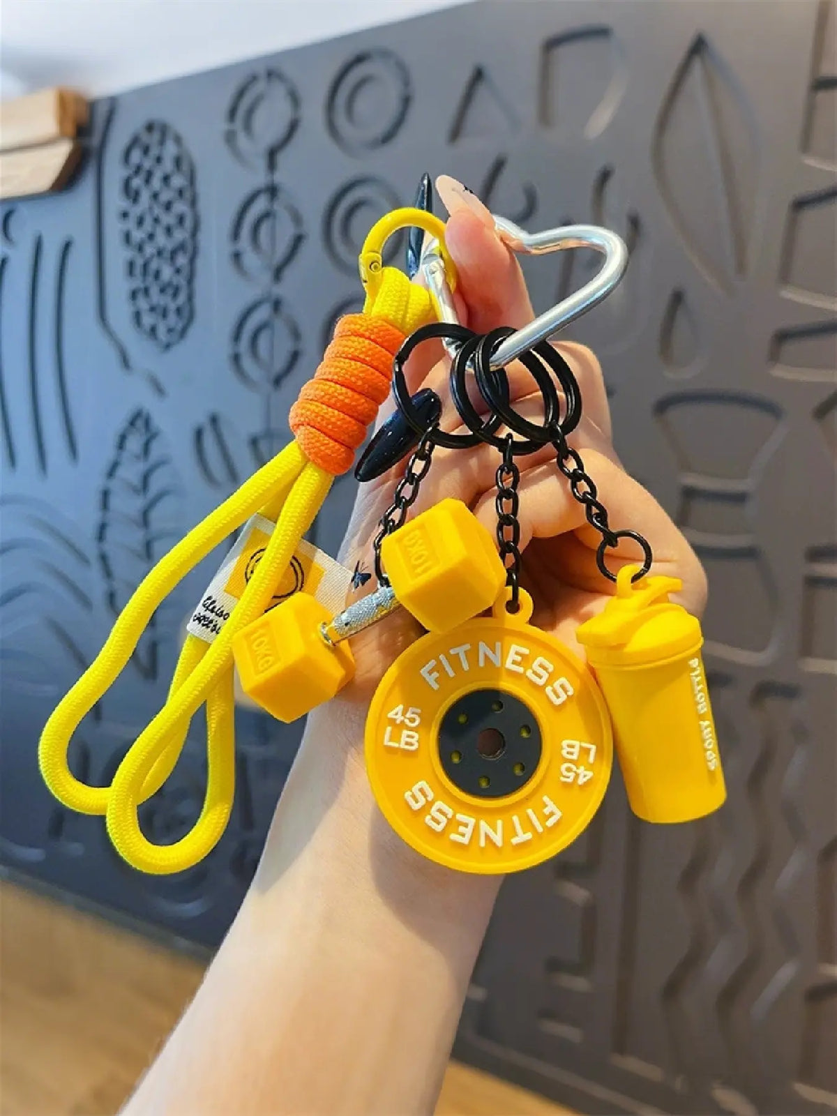 1 Piece Creative Versatile Barbell Decorative Hanging Keychain Lanyard for Bags and Keys, Key Accessories, Stylish Accessory for Everyday Use, Perfect Gift Idea