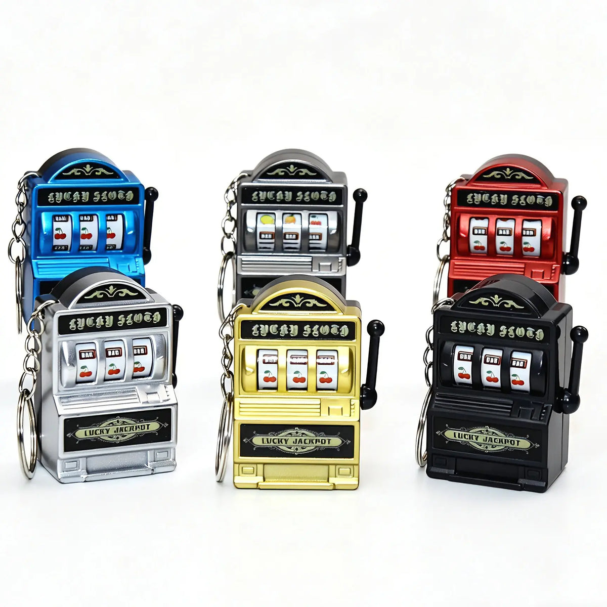 Mini Retro Fruit Slot Machine Keychain, Electroplated Stress Relief Toy, Vintage Arcade Style Creative Plastic Phone Charm, Unique Design, Fidget Keyring, Cool Keychains
