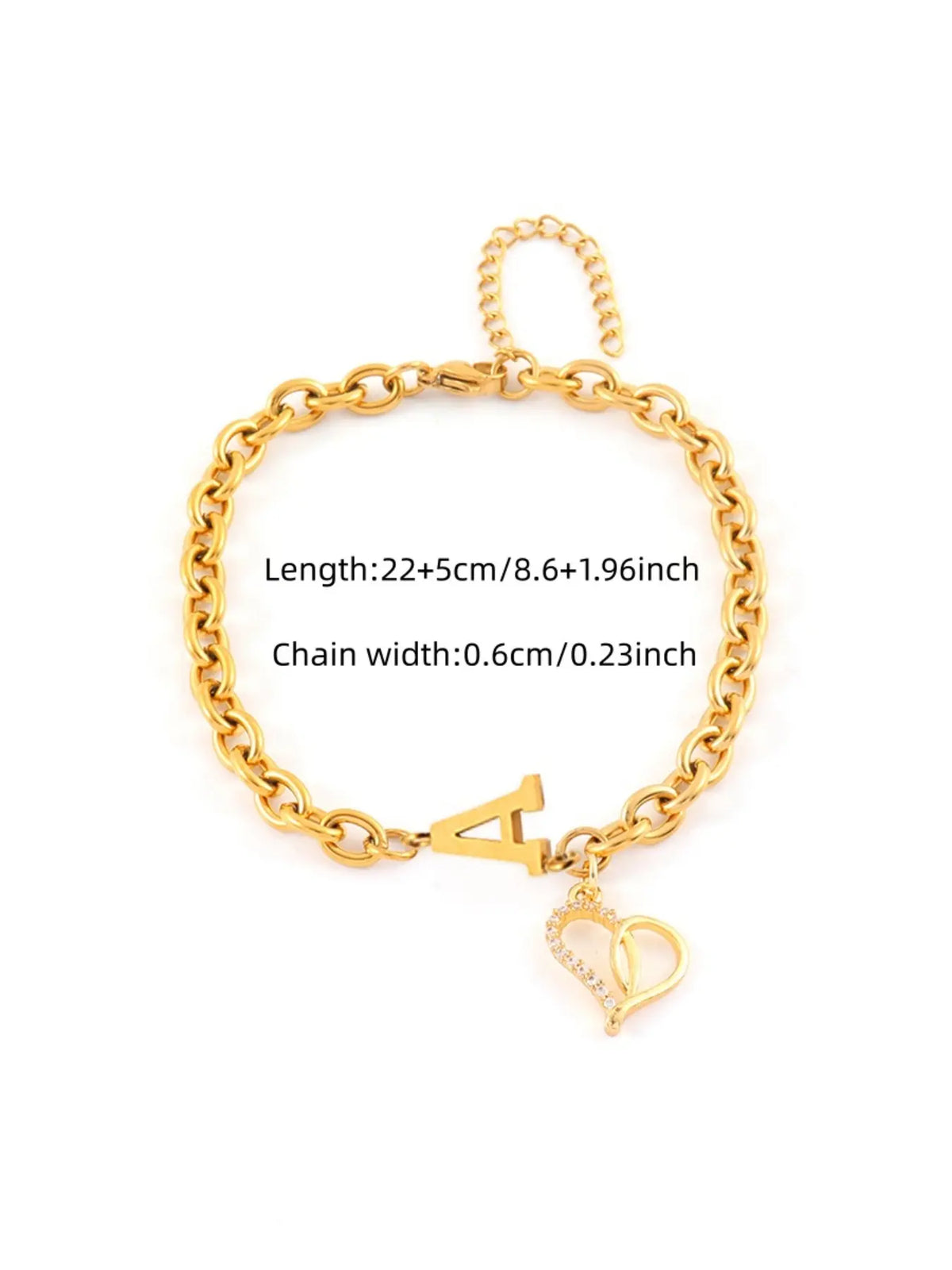 Women's Fashion Hollow Heart Pendant Ankle Chain, Anklet, Stainless Steel, Letter Pattern, All Seasons, Stylish Foot Jewelry
