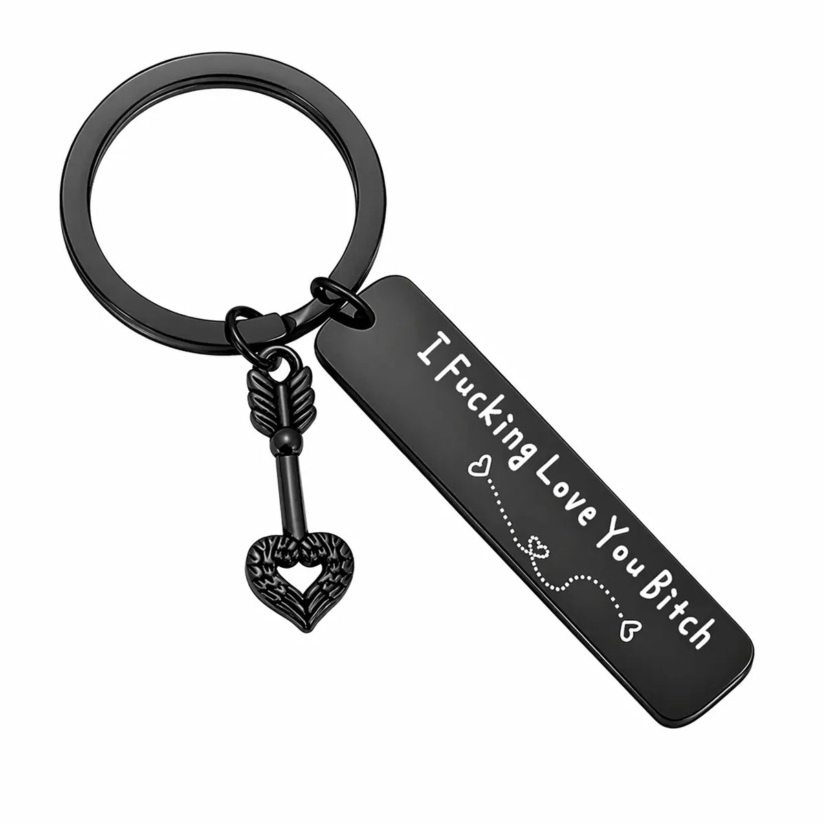 Best Friend Keychain for Women, Stainless Steel Key Chain Engrave I Fking Love You Bith Birthday Christmas Friendship Gift for Bestie Best Friends Female Bff