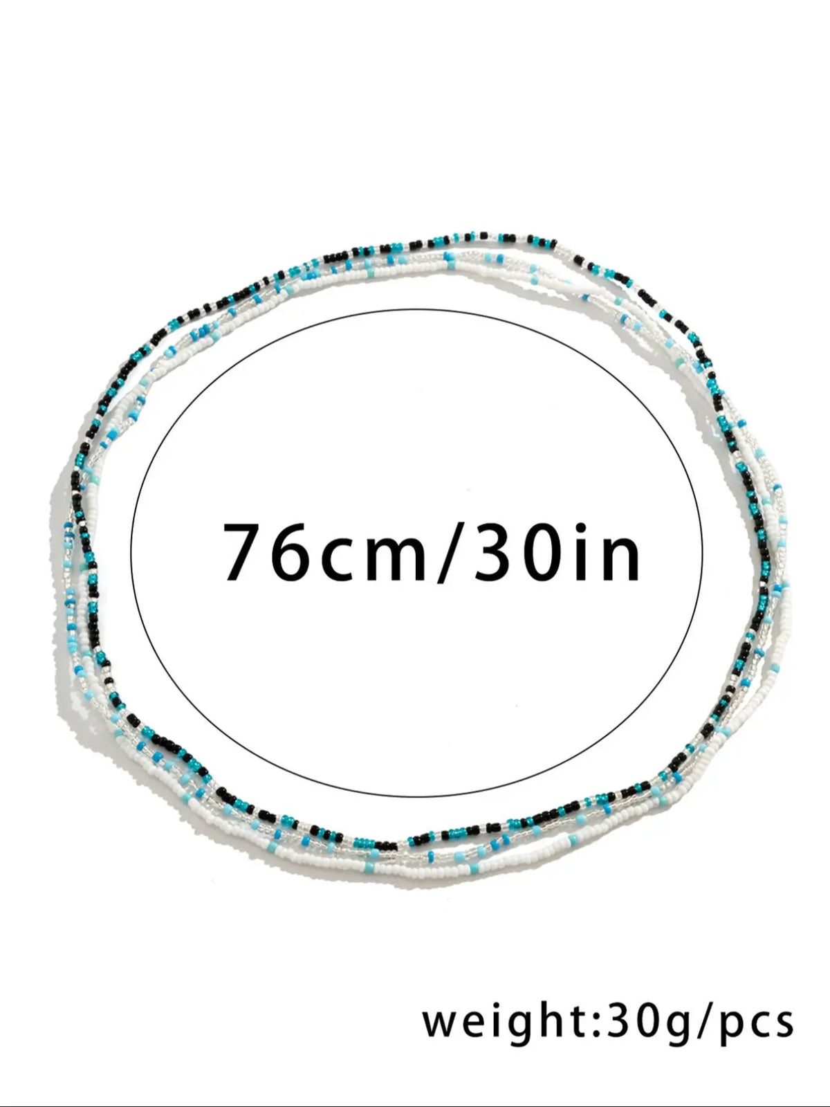 3pcs/set Women's Fashion Colorblock Beaded Waist Chain, Boho Style Beaded Decorated Waist Chain, Casual Body Jewelry, Body Jewellery, African Waistbeads