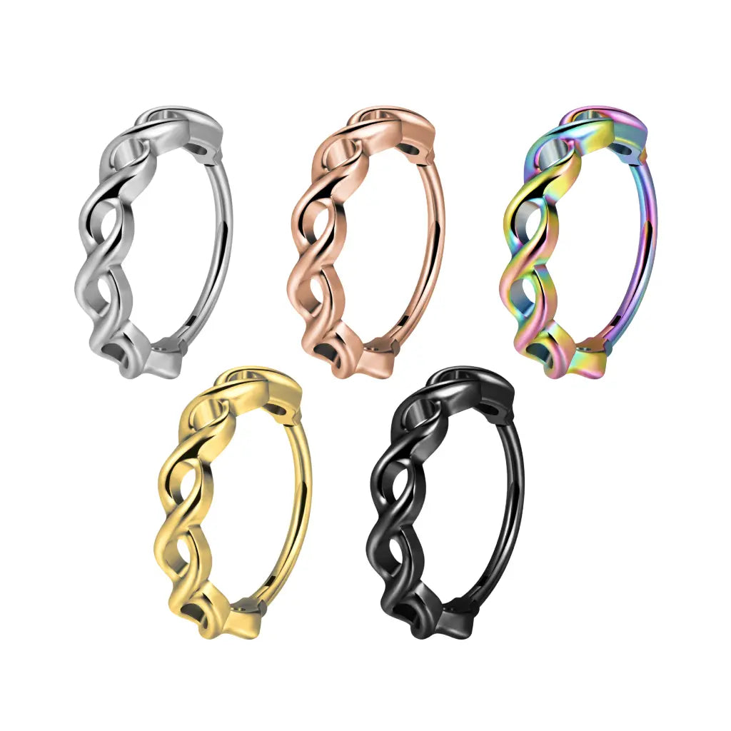 Titanium Infinity Twist Hinged Nose Hoop