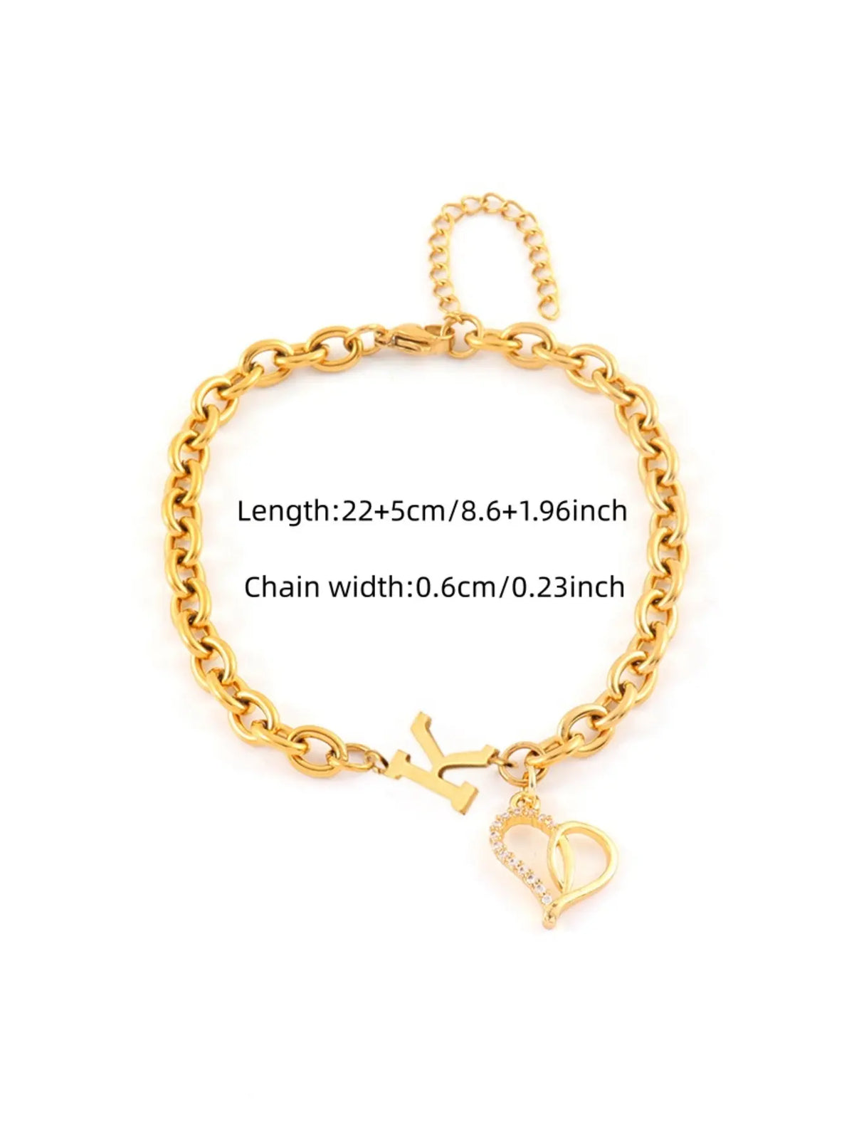Women's Fashion Hollow Heart Pendant Ankle Chain, Anklet, Stainless Steel, Letter Pattern, All Seasons, Stylish Foot Jewelry