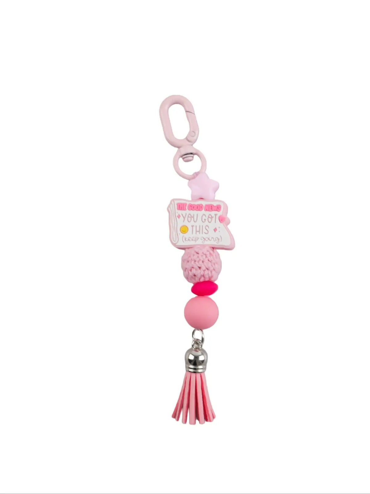 Christian Bible Cross Keychain, Mother's Day Gift for Mom, Faith Beaded Wristlet Keychain, Religious Boho Bag Charm, Key Charms, 1 Count