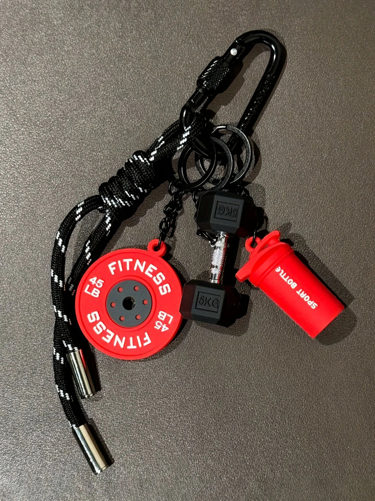 Detachable Dumbbell & Barbell Keychain Set, Wristlet Strap Key, Gym Keychain, Perfect Gift for Fitness Enthusiasts, DIY Bag Accessories, 5 Styles Available, Charms, Keychain Accessory
