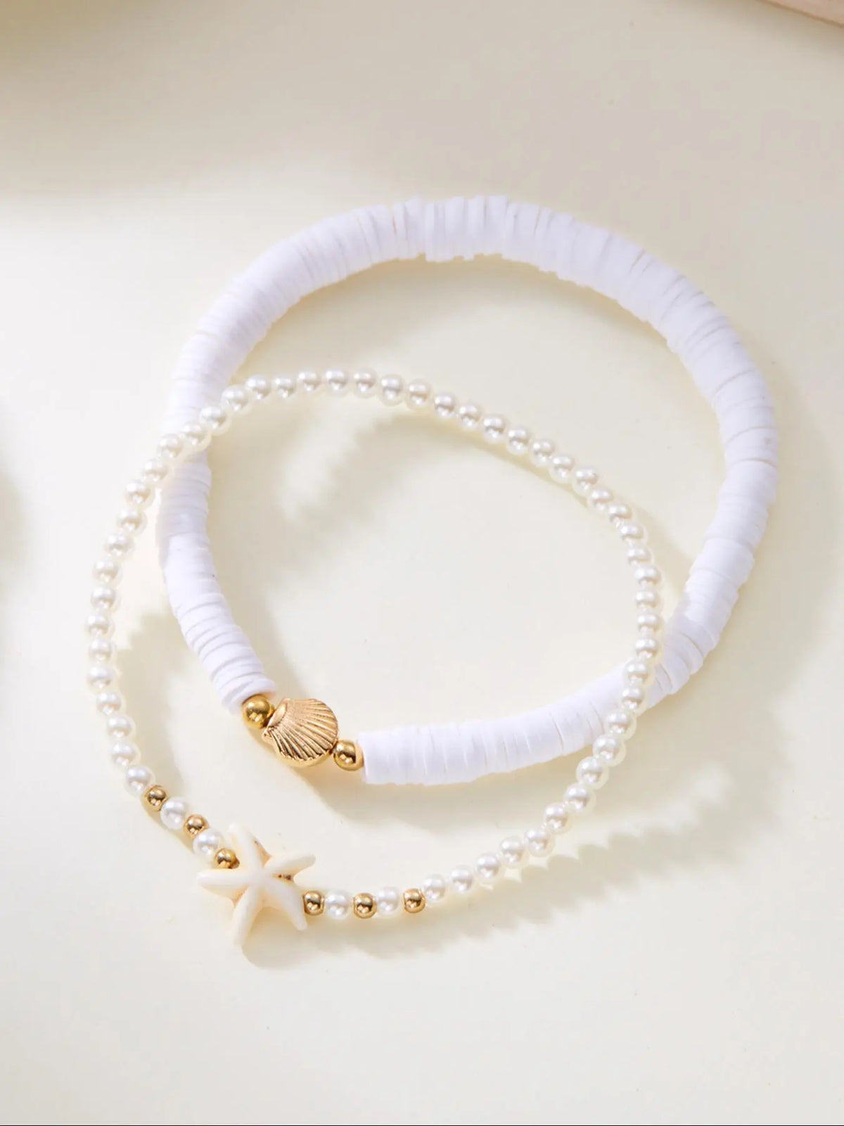 Starfish & Shell Design Anklet, Fashionable Beaded Anklet for Women & Girls, Boho Anklet, Fashion Jewelry for Party, Daily Clothing Decor, Trendy Exquisite Jewelry for Gift, Foot Jewelry
