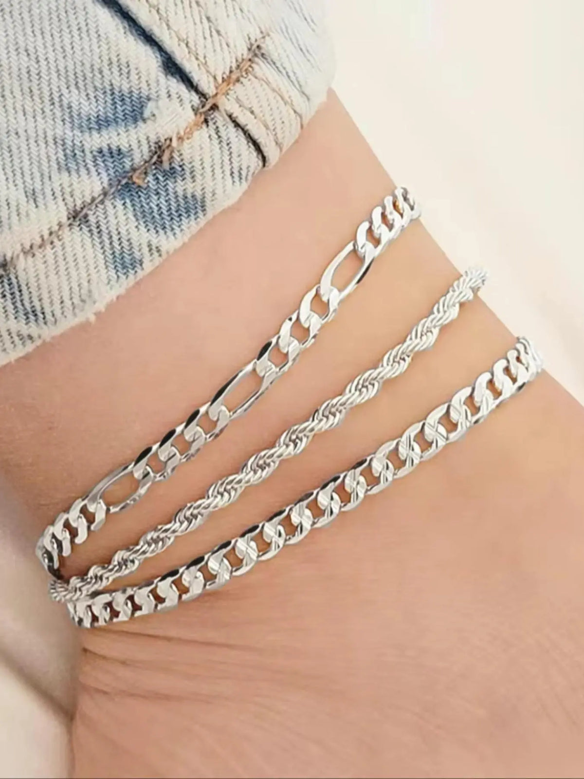 Simple Adjustable Chain Anklet, Boho Layered Foot Jewelry for Women, Fashionable Jewelry Accessories, Trendy Jewelry, Versatile Dainty Accessory for Daily Wear