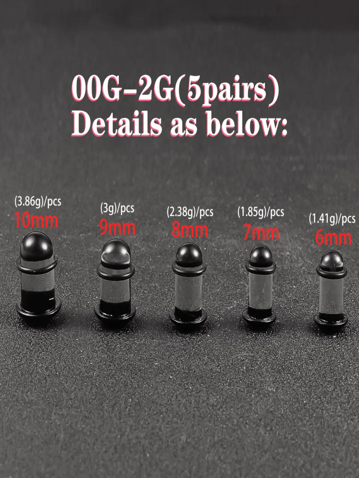 vanku Glass Ear Gauges Plugs Set (10/16/18pcs), Comfy Dead Stretching Plugs with Rubber Rings Ear Gauge Tunnels