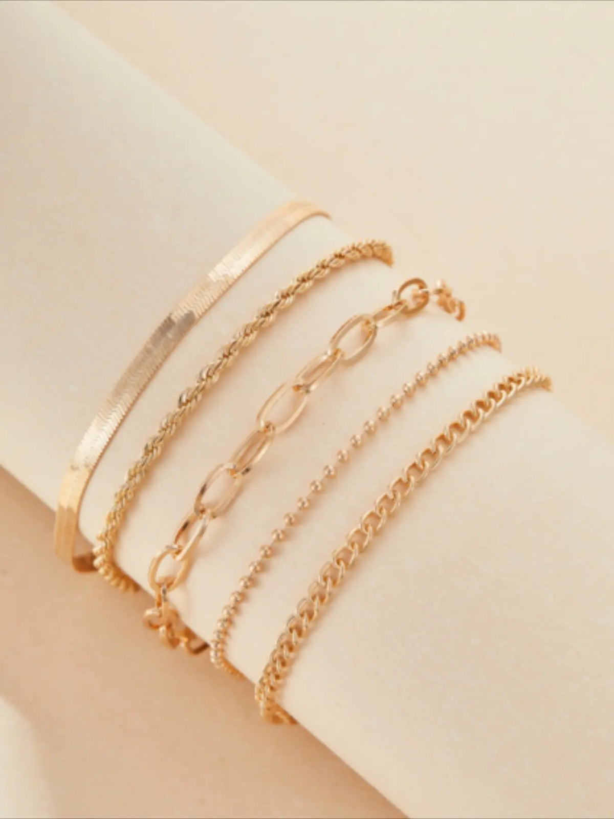 5-piece personalized ankle new alloy decoration combination foot jewelry fashion women's beach ankle accessories Anklets Jewellery
