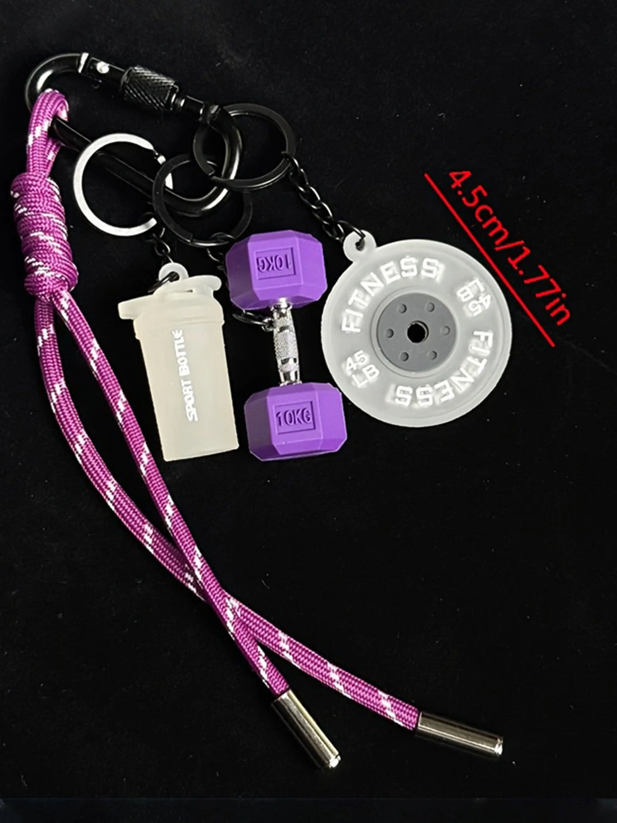 Detachable Dumbbell & Barbell Keychain Set, Wristlet Strap Key, Gym Keychain, Perfect Gift for Fitness Enthusiasts, DIY Bag Accessories, 5 Styles Available, Charms, Keychain Accessory