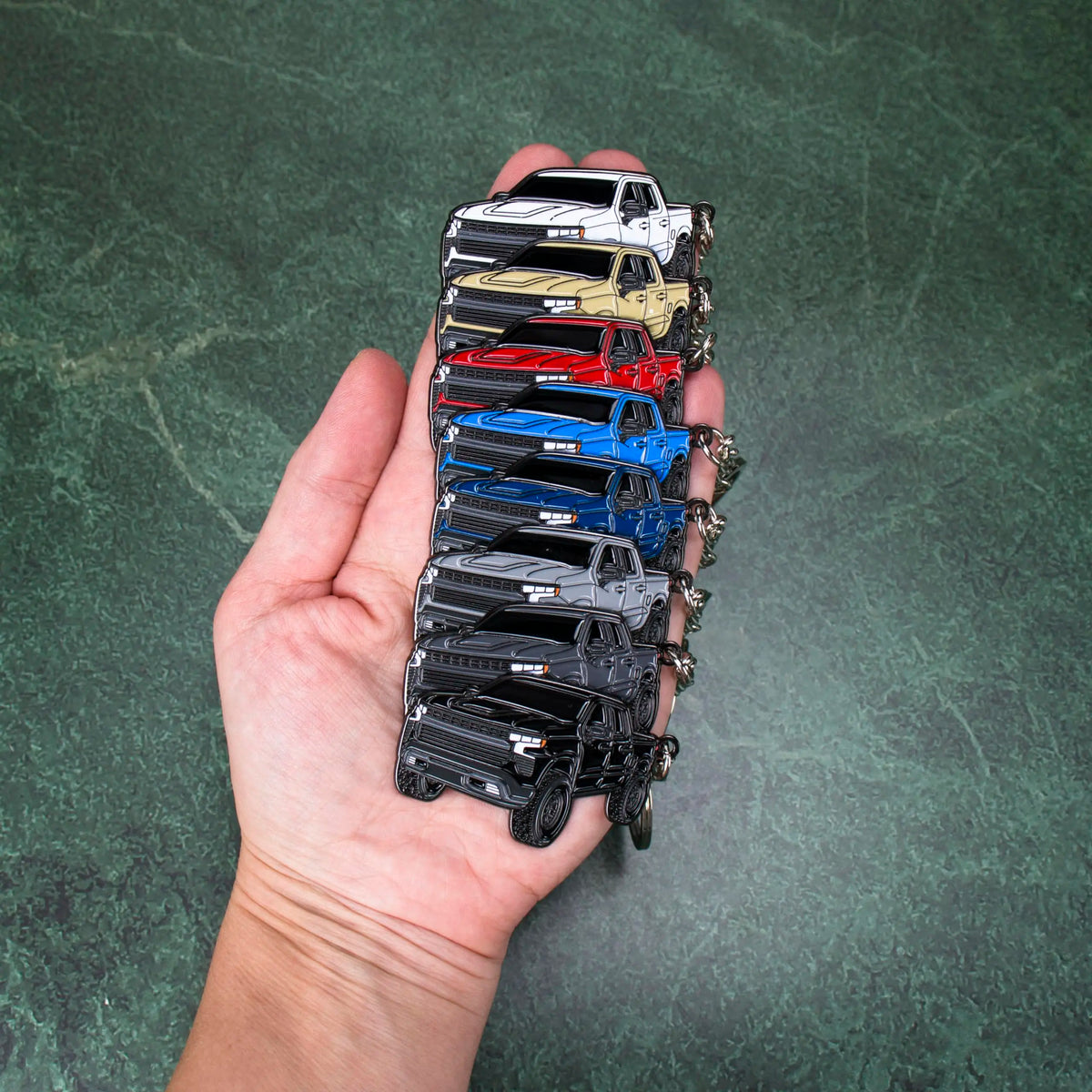 Chevy Keychain Compatible with Chevy Silverado 1500 Accessories - Toy Truck Gifts Men Key Fob Cover Chevrolet Truck 4x4 Key Chain Gifts under 20
