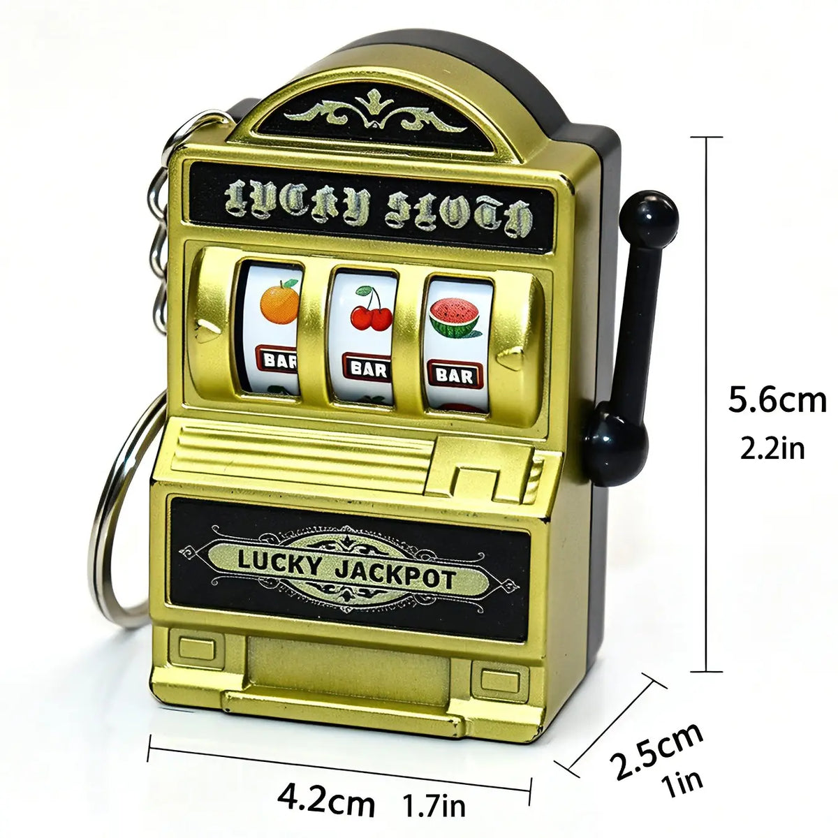 Mini Retro Fruit Slot Machine Keychain, Electroplated Stress Relief Toy, Vintage Arcade Style Creative Plastic Phone Charm, Unique Design, Fidget Keyring, Cool Keychains